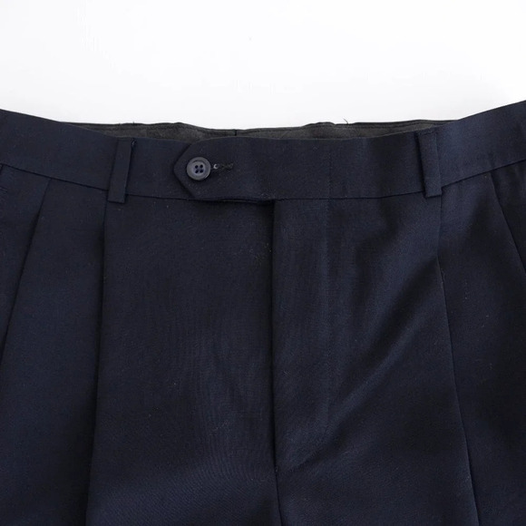 Statfford Navy/Black 100%  Wool Suit and Pant Set Size 32/30 Pant - Picture 5 of 16